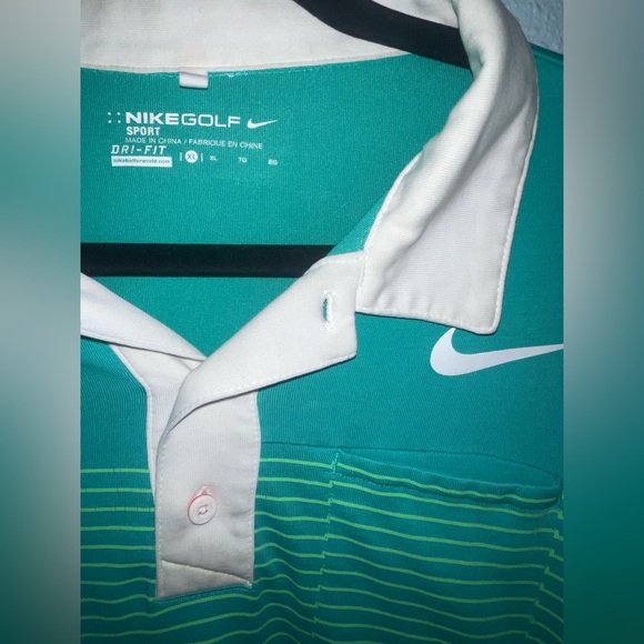 Nike Golf Polo Dri-Fit Stiped XL - Picture 3 of 5